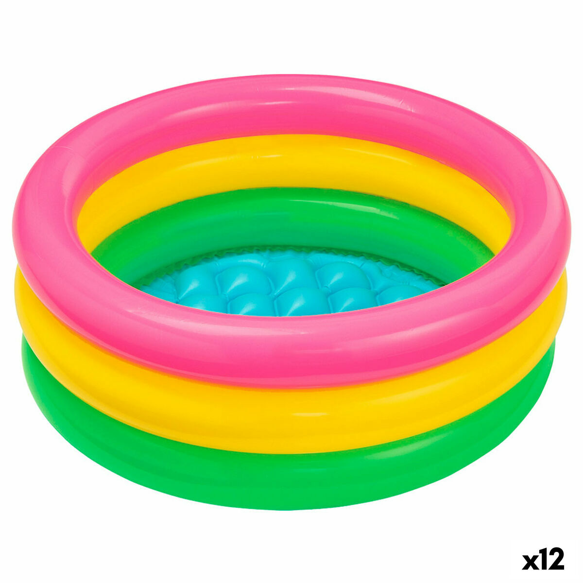 Intex Uppblåsbar plaskpool för barn Sunset Glow Ringar 28 L 61 x 22 cm (12 antal)