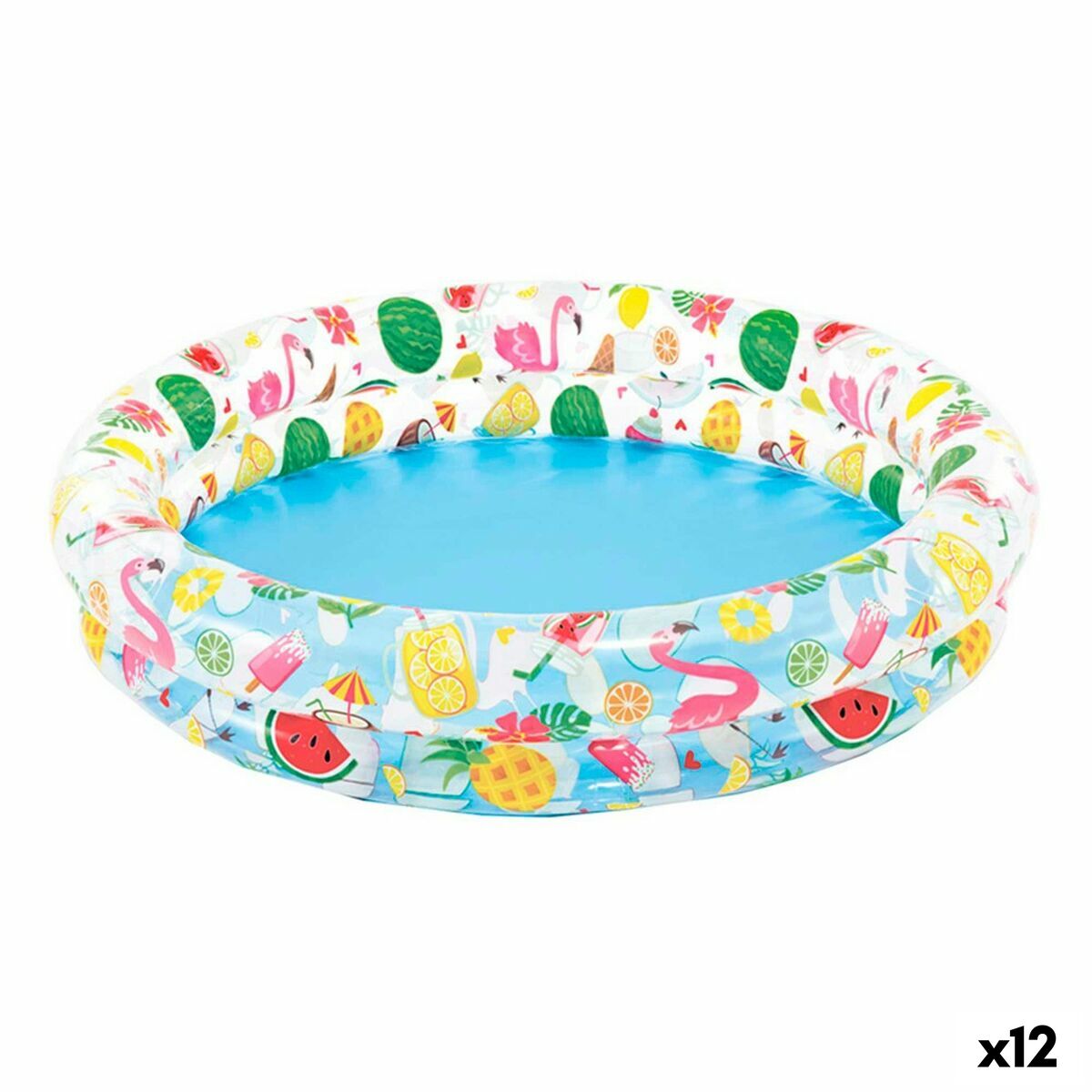 Intex Uppblåsbar plaskpool för barn Tropiskt Ringar 150 l 122 x 25 cm (12 antal)