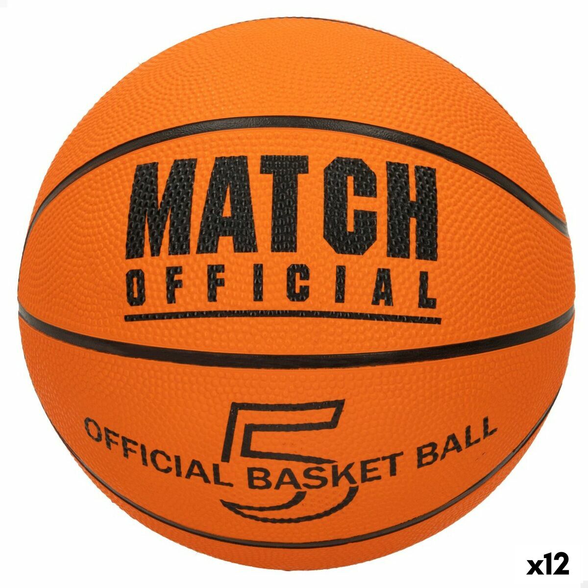 BigBuy Sport Basketboll Match 5 Ø 22 cm 12 antal